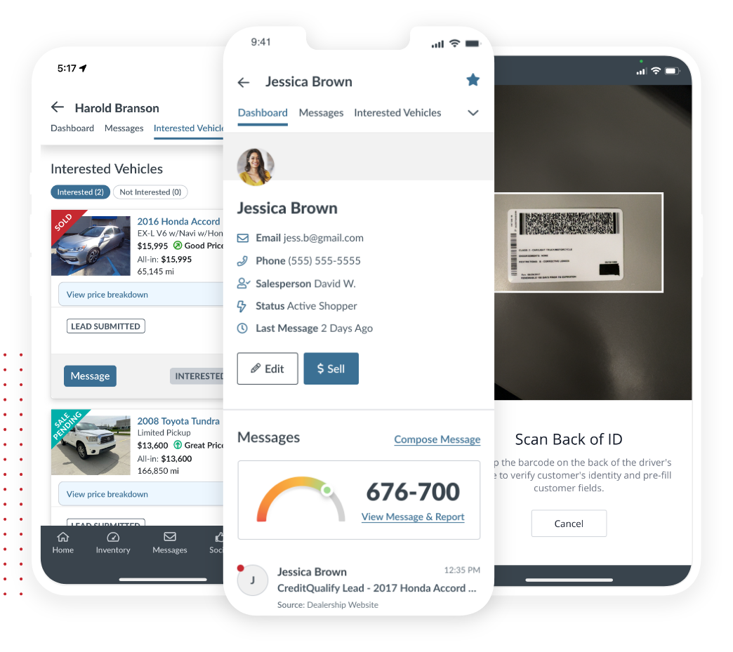 App-Customer-3Phones-26 Customer screens in the app